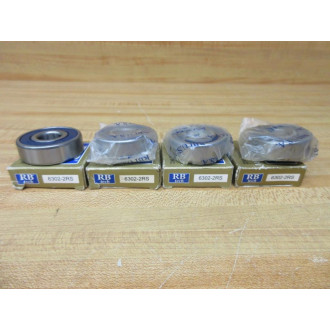 RBI 6302-2RSC3 RB Tech Premium Ball Bearing 6302-2RS (Pack of 4)