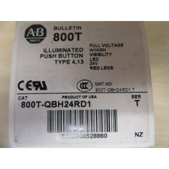 Allen Bradley 800T-QBH24RD1 Push Button Switch
