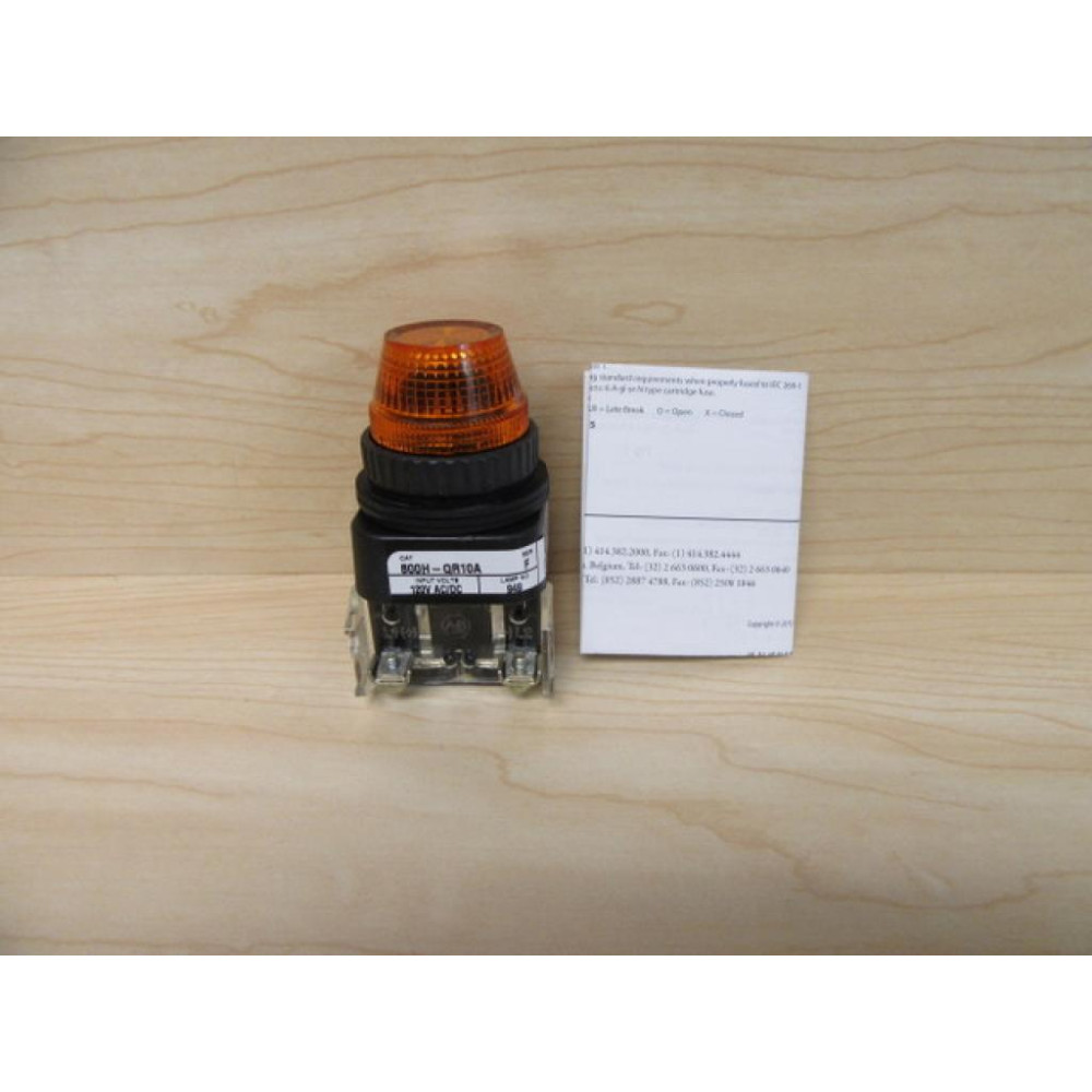 Allen Bradley 800H-QR10A Pilot Light 800HQR10A Series F - New No Box