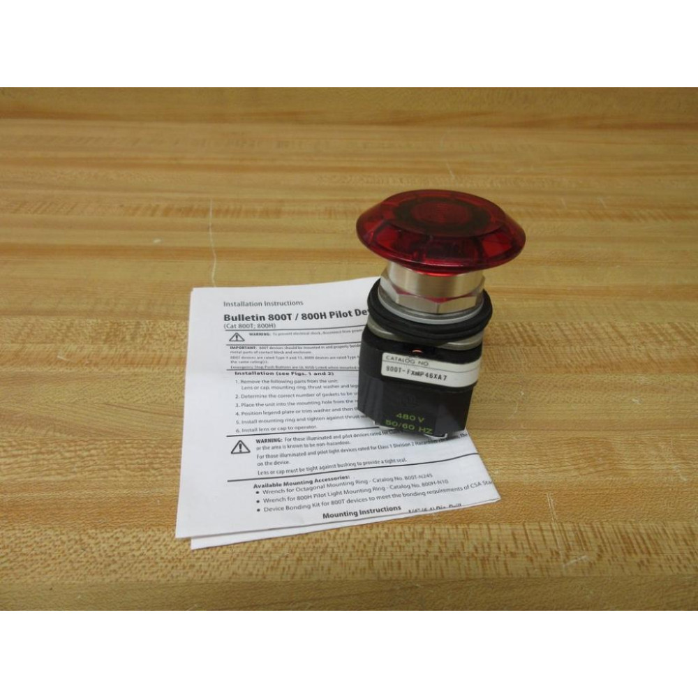 Allen Bradley 800T-FXMP46XA7 Switch WRed Push Button - New No Box