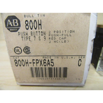 Allen Bradley 800H-FPX6A5 Button 800H-FPX6