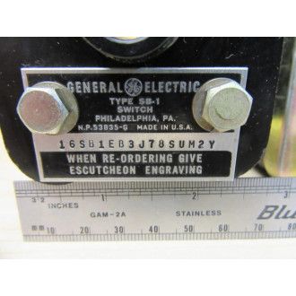 General Electric 16SB1EB3J78SUM2Y Rotary Selector Switch