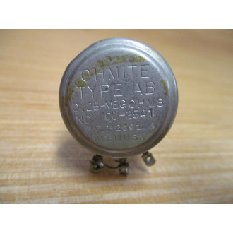 Ohmite CU-2541 Potentiometer 0.25-MEG OHMS - Used