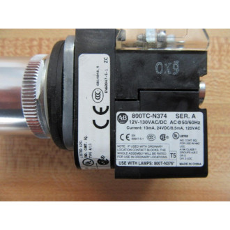 Allen Bradley 800T-QAH2R Push Button Switch - New No Box