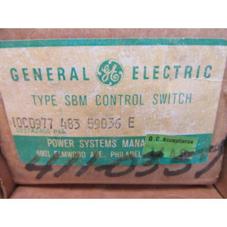 General Electric 10CD977 Rotary Selector Switch
