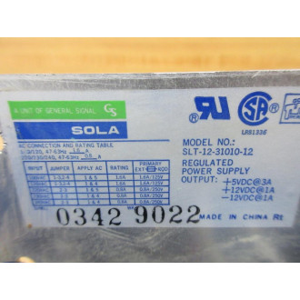 Sola SLT-12-31010-12 Emerson Power Supply SLT123101012 - Used