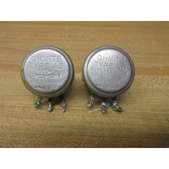 Ohmite CLU-5011 Potentiometer RV4LAYSA501A (Pack of 2) - Used