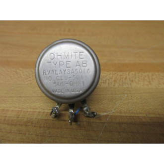 Ohmite CLU-5011 Potentiometer RV4LAYSA501A (Pack of 2) - Used