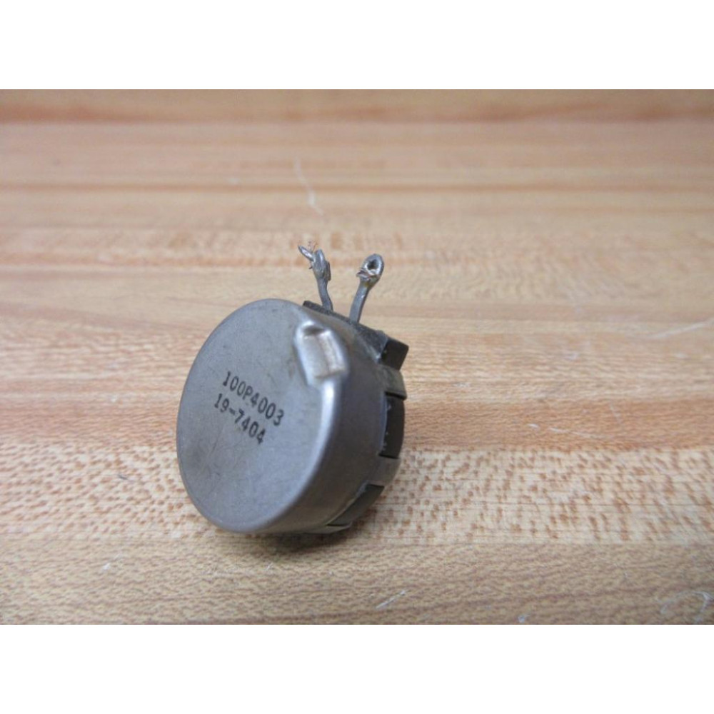 Clarostat 100P4003 Potentiometer 19-7404 Missing Blade - Used
