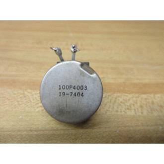 Clarostat 100P4003 Potentiometer 19-7404 Missing Blade - Used