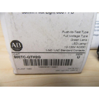 Allen Bradley 800TC-QTH2G Push Button Switch