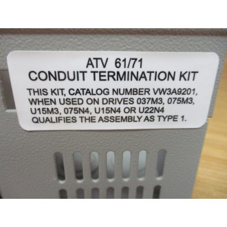 Square D VW3A9201 Conduit Termination Kit ATV 6171 - New No Box