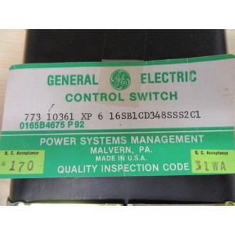 General Electric 16SB1CD348SSS2C1 Rotary Selector Switch - New No Box
