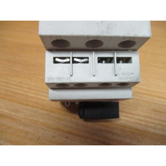 Siemens 3RV1021-4CA10 Circuit Breaker 3RV10214CA10 W 3RV1901-1E - Used