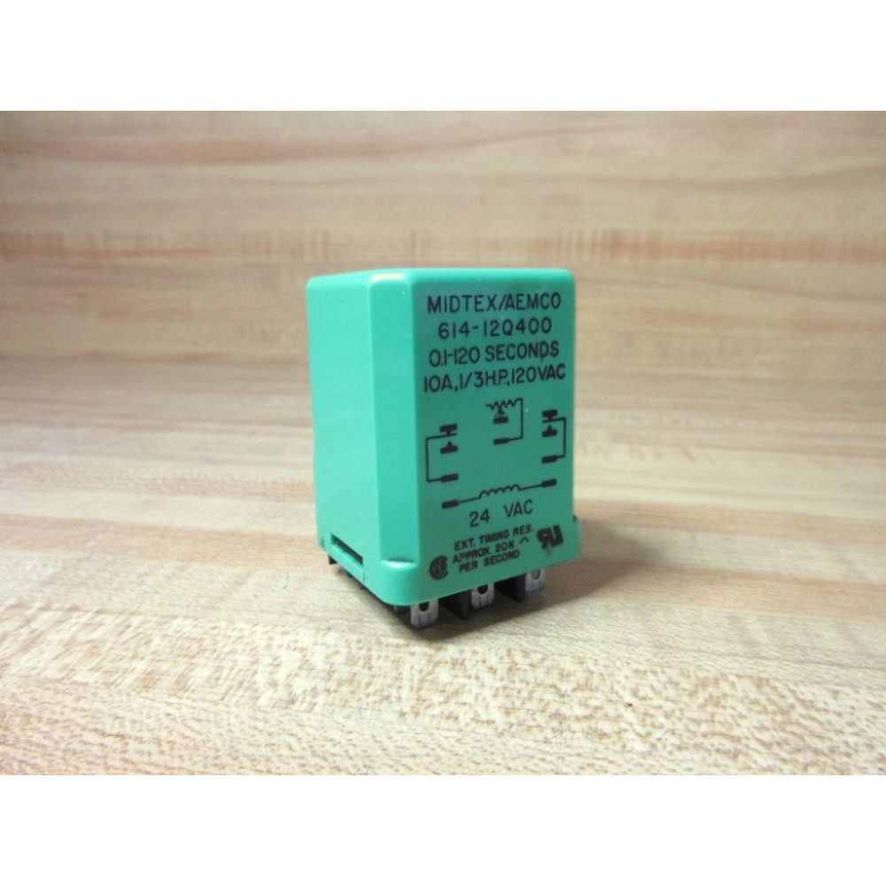 MidtexAEMCO 614-12Q400-24V AC Time Delay Relay 614-12Q400 - Used