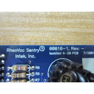 Intek 00010-1 RheoVac Sentry Circuit Board 000101 - Used