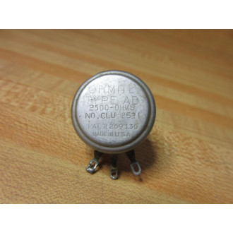 Ohmite CLU-2521 Potentiometer 2500Ω - Used