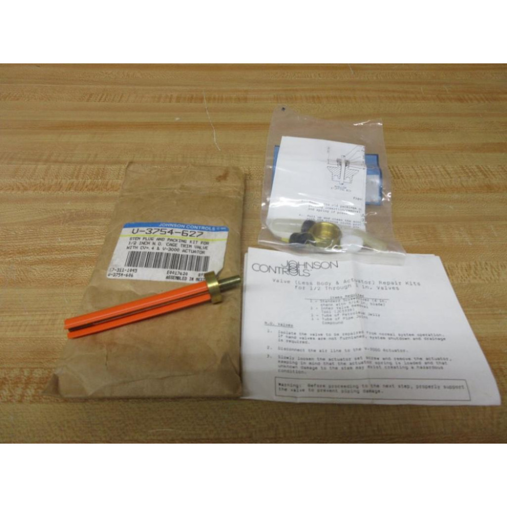 Johnson Controls V-3754-627 Stem Plug & Packing Kit V3754627