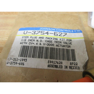 Johnson Controls V-3754-627 Stem Plug & Packing Kit V3754627