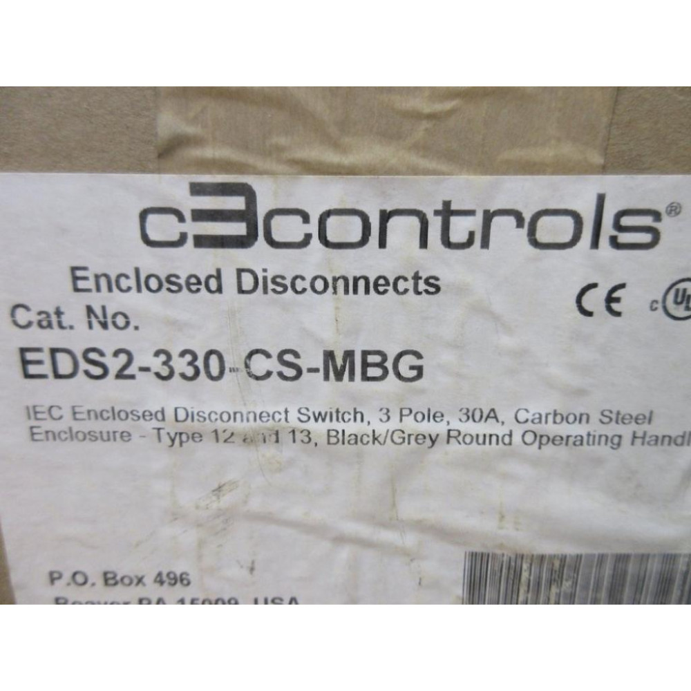 C3 Controls EDS2-330-CS-MBG Enclosed Disconnect Switch EDS2330CSMBG