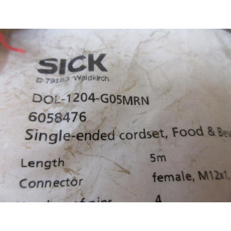 Sick DOL-1204-G05MRN Single Ended Cordset DOL1204G05MRN