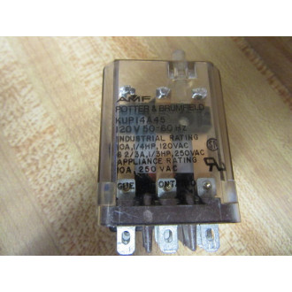 Potter & Brumfield KUP-14A45-120V AC Relay KUP-14A45-120VAC . - Used