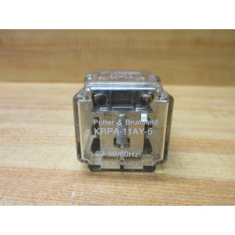 Potter & Brumfield KRPA11AY-6V AC Relay KRPA11AY-6V - New No Box