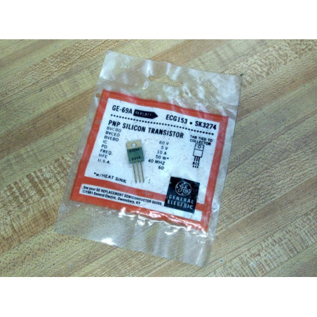 General Electric GE-69A ECG153 PNP Silicon Transistor SK3274 (Pack of 4)