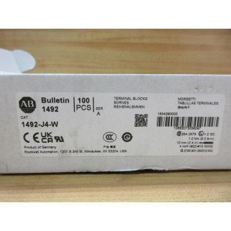 Allen Bradley 1492-J4 Block 1492J4 White (Pack of 100)
