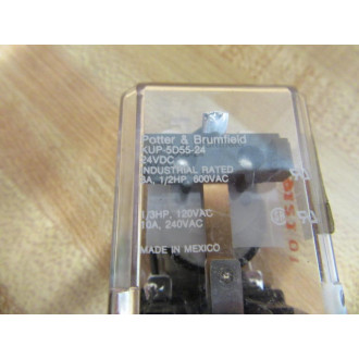Potter & Brumfield KUP5D55-24V DC Relay KUP5D55-24VDC - New No Box
