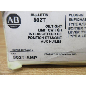 Allen Bradley 802T-AMP Limit Switch 802TAMP