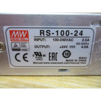 Mean Well RS-100-24 Power Supply RS10024 - Used