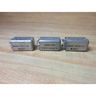 Sigma 22RJCC-8000G-SIL Electromagnetic Relay 22RJCC - Used