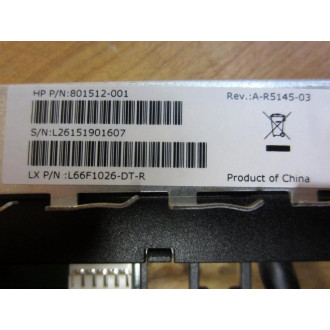 HP 801512-001 Front IO Panel Adapter L66F1026-DT-R - Used