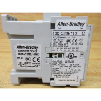 Allen Bradley 100-C23EEJ10 Contactor 100C23EEJ10 - New No Box