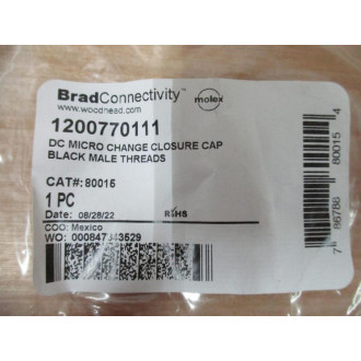 Brad Connectivity 80015 Molex Closure Cap 1200770111 (Pack of 25)