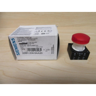 Siemens 3SB3 204-6AA20 Red 3SB32046AA20 wBase