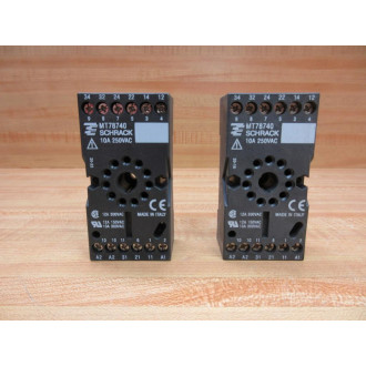Schrack MT78740 Relay Socket MT78740 (Pack of 2) - New No Box
