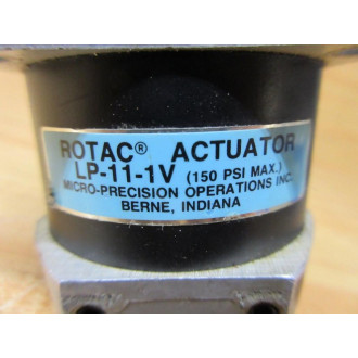 Rotac LP-11-1V Pneumatic Actuator LP111V - Used