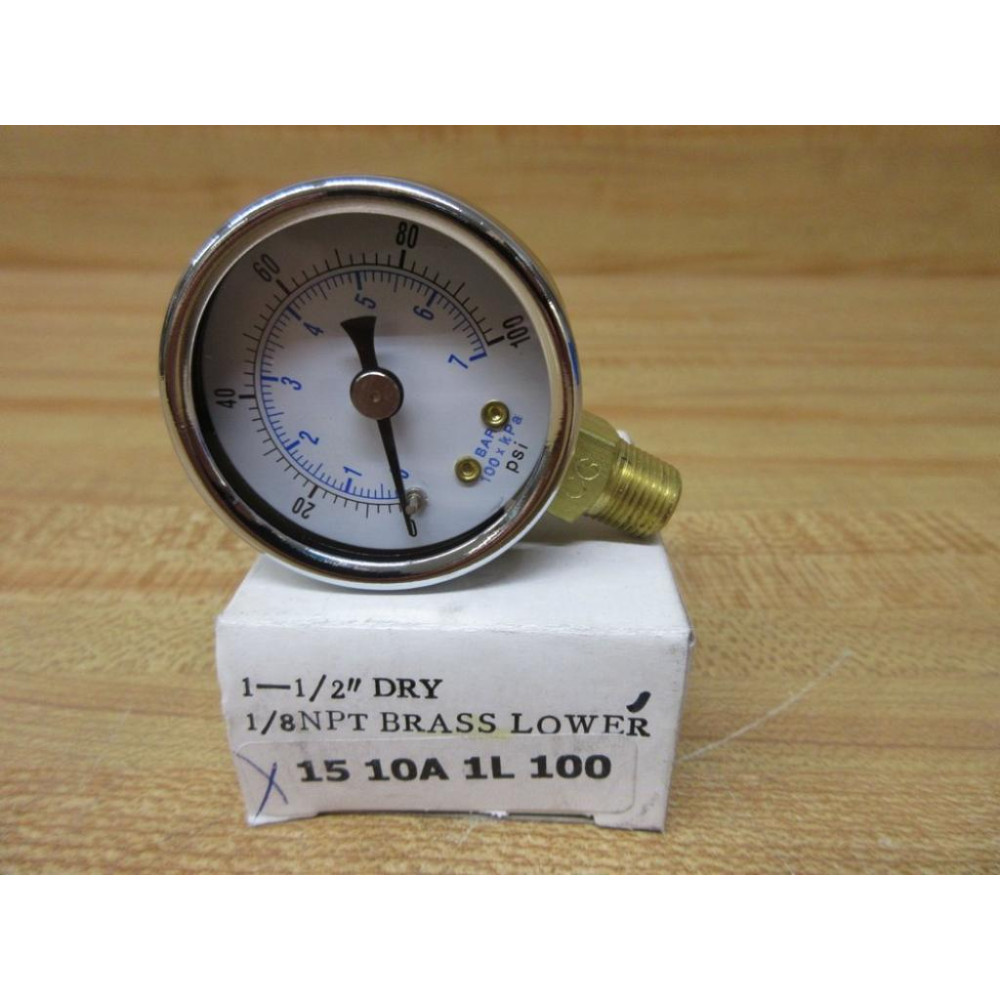 15 10A 1L 100 Pressure Gauge 1510A1L100