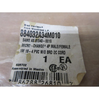 Brad Harrison  Daniel Woodhead 884032A34M010 Molex Double Ended Cordset 81540-001G