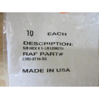 RAF 2382-3716-SS Stainless Steel Standoff 23823716SS (Pack of 10)