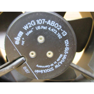 EBM W2G 107-AB02-13 Axial Fan WGuard W2G107AB0213 - Used