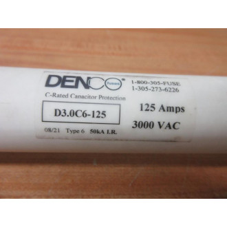 Denco D3.0C6-125 Capacitor Fuse - Used