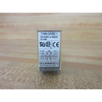 Kuhnke 114A4-24VDC1 Relay 114A424VDC1 - Used