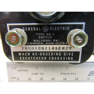 General Electric 16SB1CB214SEM2Y Rotary Selector Switch - New No Box