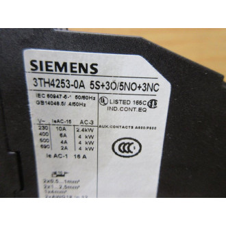 Siemens 3TH4253-0A-53E Contactor 3TH42530A53E - Used