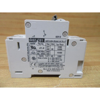 Allen Bradley 1492-CB1G060 Circuit Breaker 1492-ACBH1 - Used