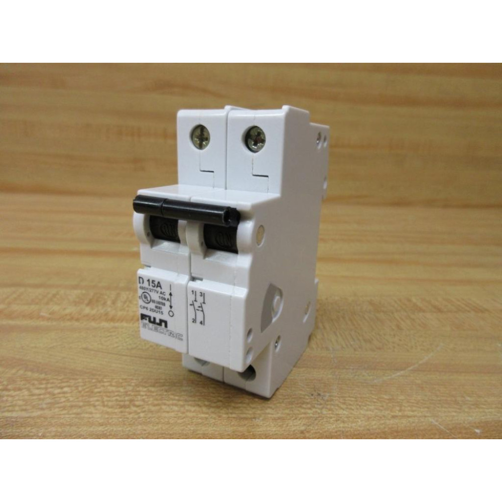 Fuji Electric CP6 2DU15 Circuit Breaker15A 2P D 15A - Used