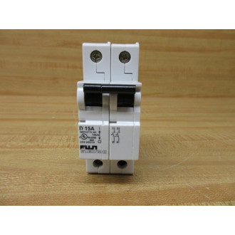 Fuji Electric CP6 2DU15 Circuit Breaker15A 2P D 15A - Used